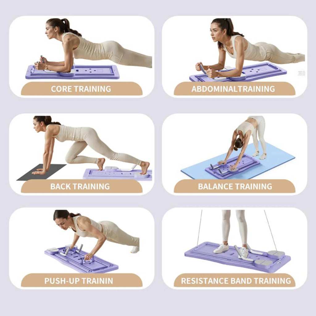 Foldable 4-in-1 Pilates Board